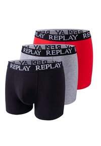 Replay 6ER PACK LOGO EINFARBIG - Boxer brief - schwarz schwarz grau rot