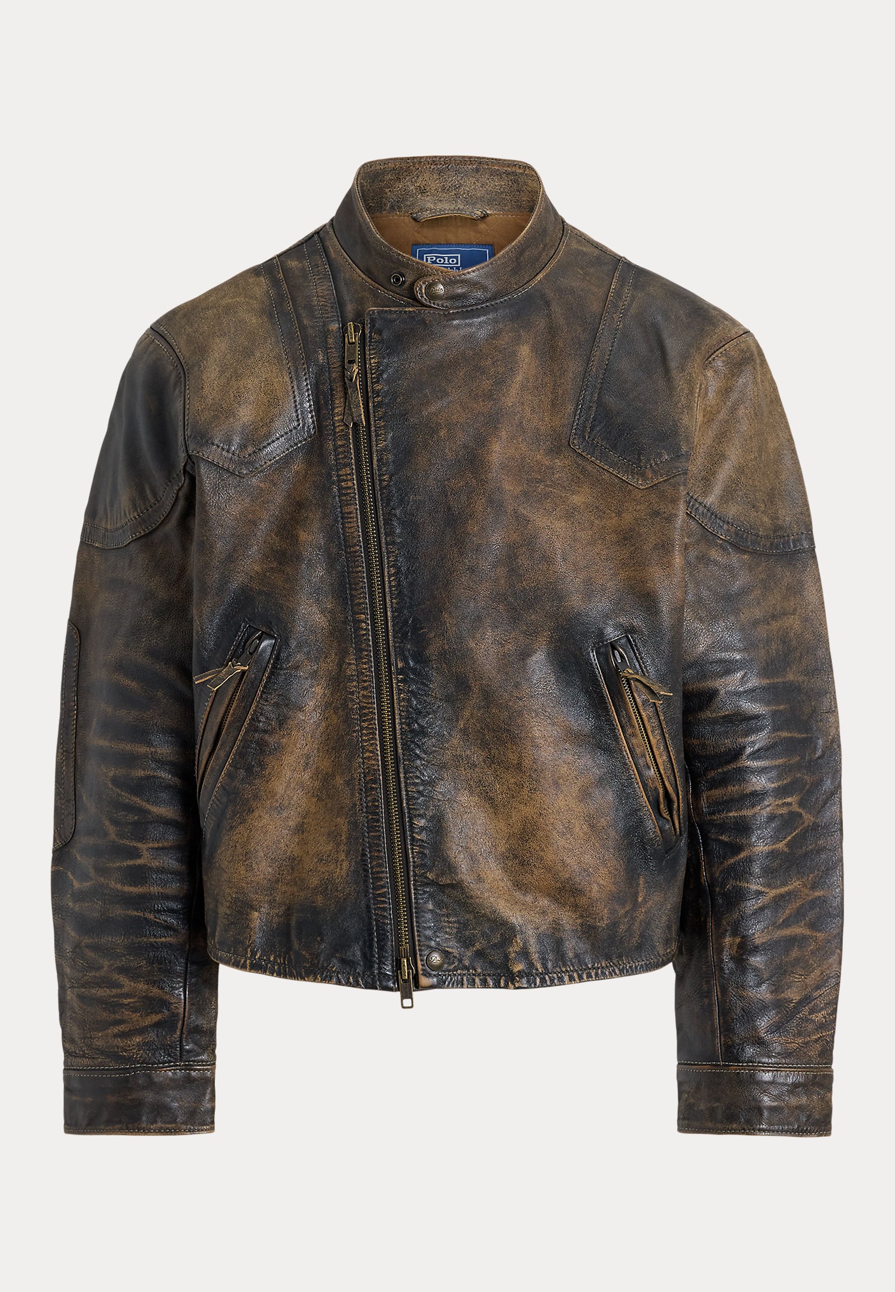 Polo Ralph Lauren LEATHER NEWSBOY JACKET - Leather jacket - soft