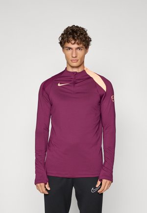 STRIKE T90 - Topper langermet - bordeaux/orange pulse