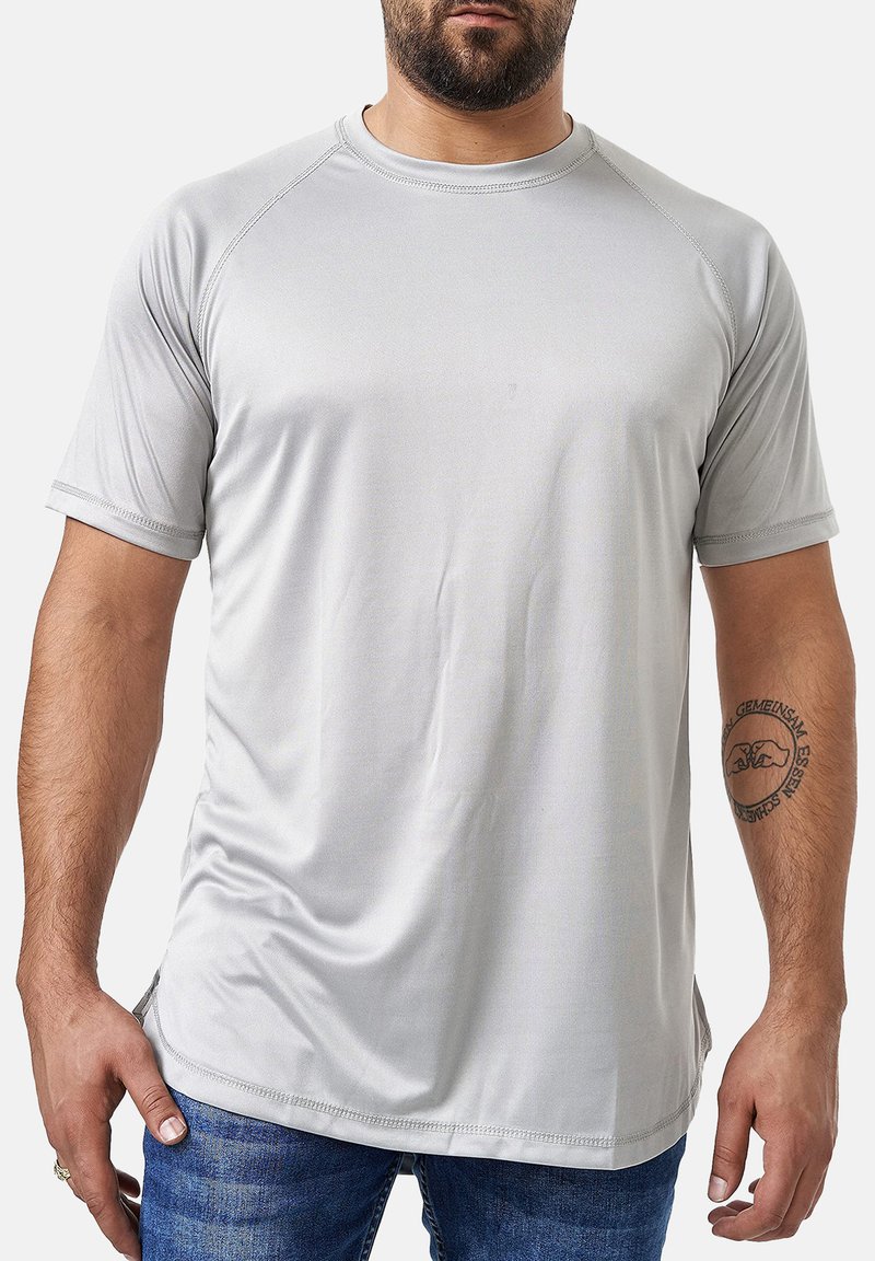 Elara FITNESS  RUNDHALSSCHITT - T-shirt basic - hellgrau