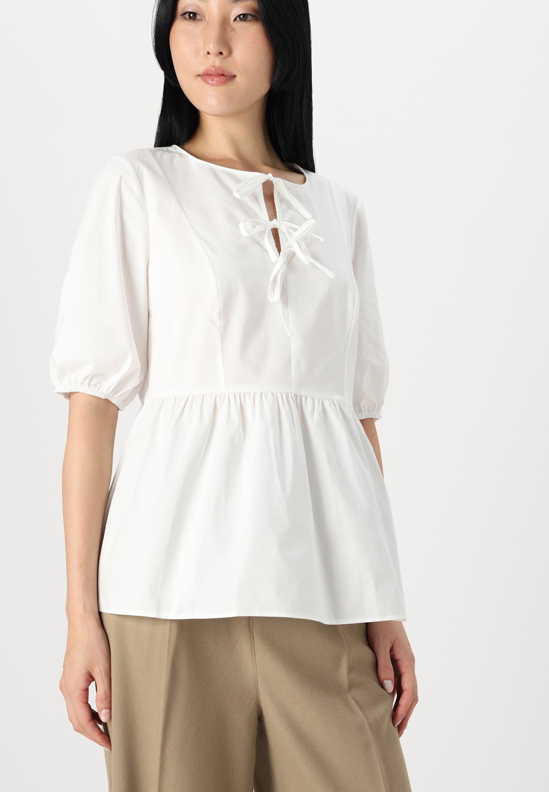 white blouse peplum