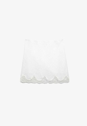 Marks & Spencer, SCALLOP TRIM MINI - A-lijn rok - ivory