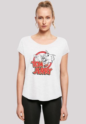 LONG CUT TOM AND JERRY TV SERIE DISTRESSED LOGO - T-Shirt print - white