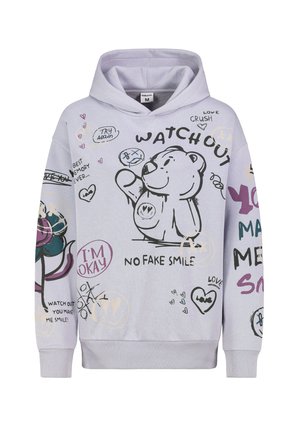 MIT SÜSSEM ALLOVERPRINT - Hoodie - light-purple