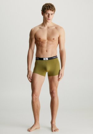 Calvin Klein Underwear TRUNK 3 PACK CK 96 COTTON - Calzoncillos - olv branch bl ripple floral myso