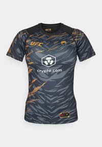 UFC FUSION AUTHENTIC FIGHT NIGHT WOMENS PERFORMANCE SHORT SLEEVE RASHGUARD CHAMPION - T-shirt imprimé - black/gold