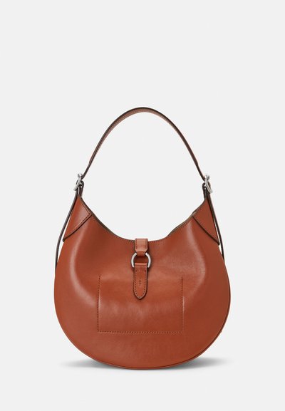 Polo Ralph Lauren POLO ID LEATHER SMALL SHOULDER BAG - Geantă crossbody - whiskey