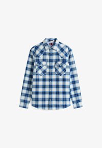 Wybrany, vibrant indigo shadow check