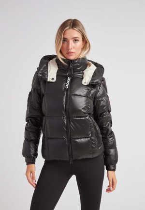 EZ BOXED PUFFER RACER - Chaqueta de plumas - black shine