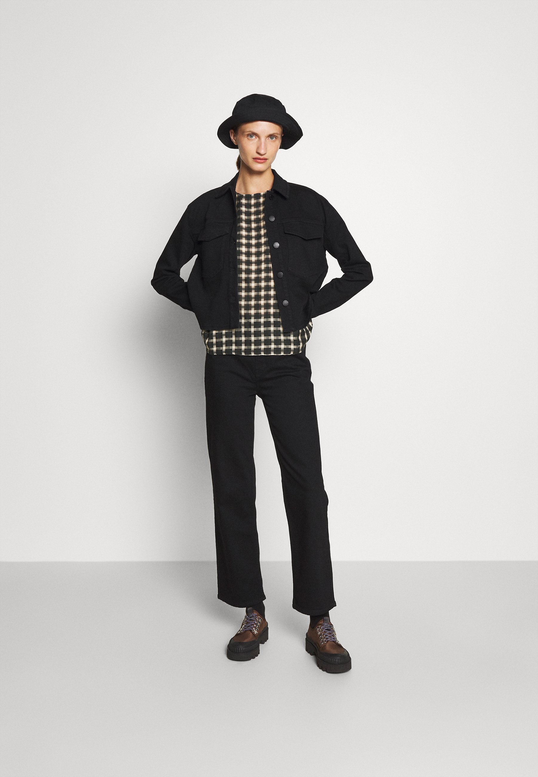 Women SAFFRON STRUCTURED CHECK - Blouse Women SAFFRON STRUCTURED CHECK - Blouse