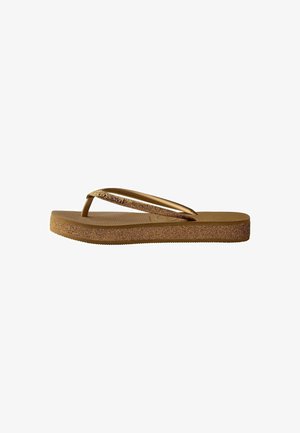 Havaianas HAVAIANAS FLIP FLOP SLIM FLATFORM SPARKLE - Infradito da bagno - bronze