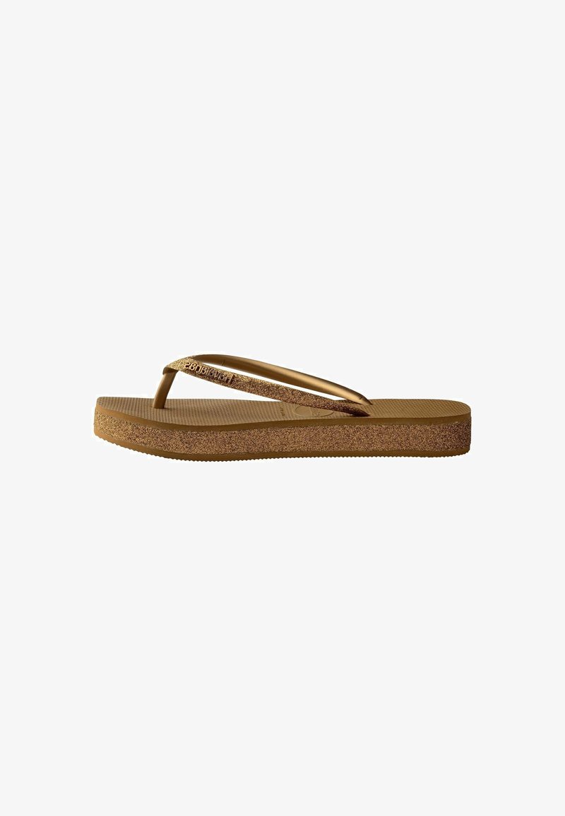 Havaianas HAVAIANAS FLIP FLOP SLIM FLATFORM SPARKLE - Infradito da bagno - bronze