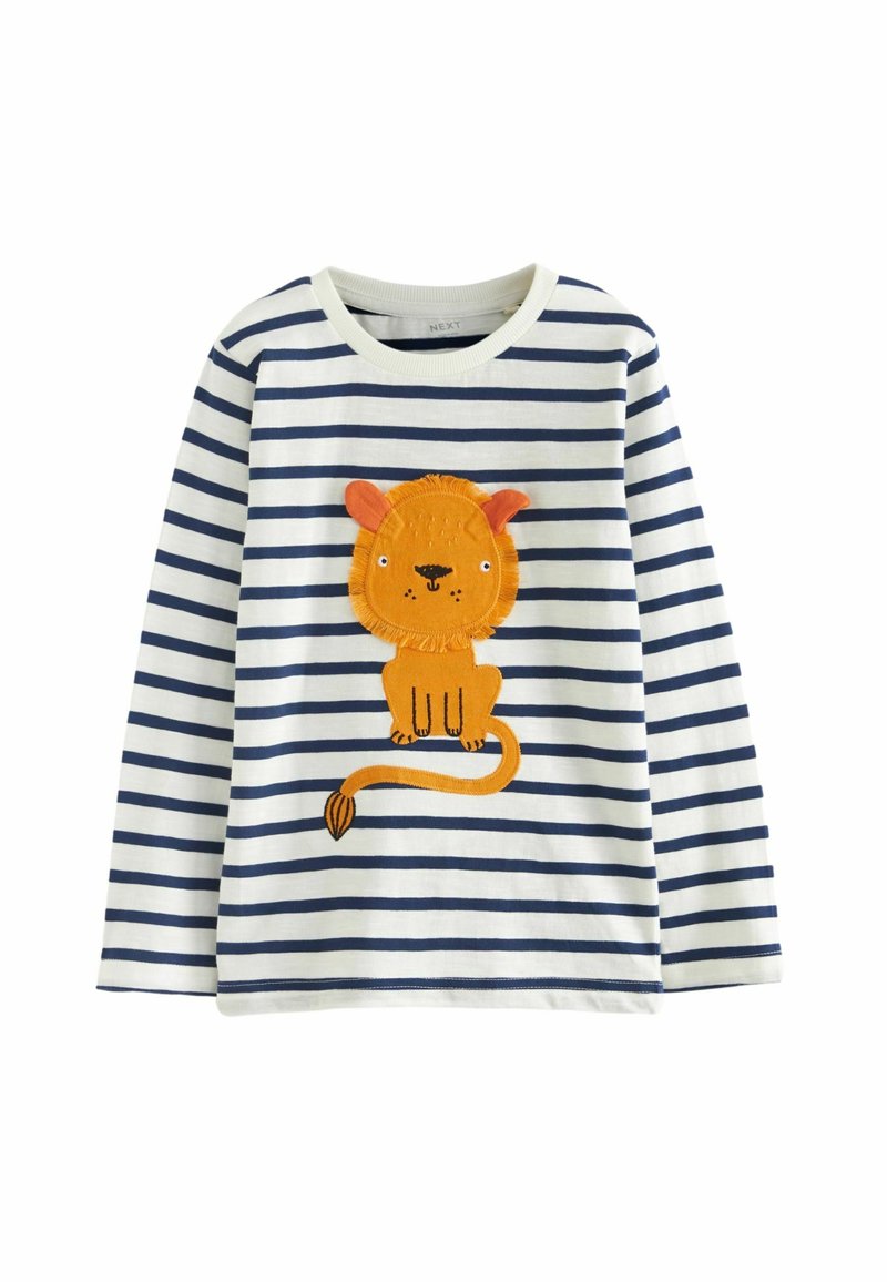 Next CHARACTER STANDARD - Langærmet T-shirt - white blue stripe lion