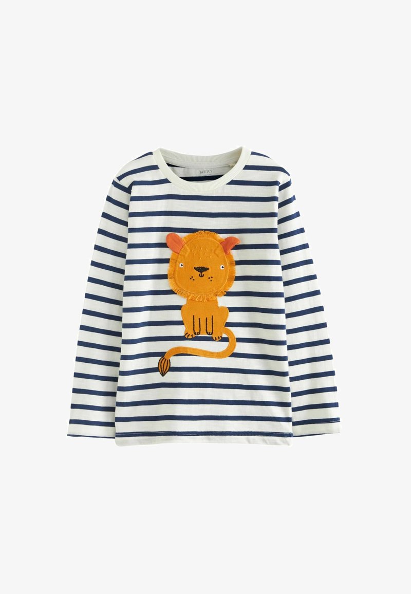 Next CHARACTER STANDARD - Langærmet T-shirt - white blue stripe lion