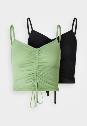 PCVITO STRAP CROP 2 PACK - Top - black/forest shade