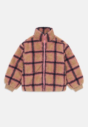 UNISEX - Flísová bunda - light brown/pink/dark grey