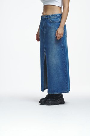MIRIEL SKIRT - Jeansrok - mid blue