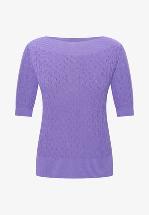 Lähivärviline kudum, millel on lainekujund, kolmveerand pikkuses varrukad ja soonikhemlik. Kerge tekstuur.