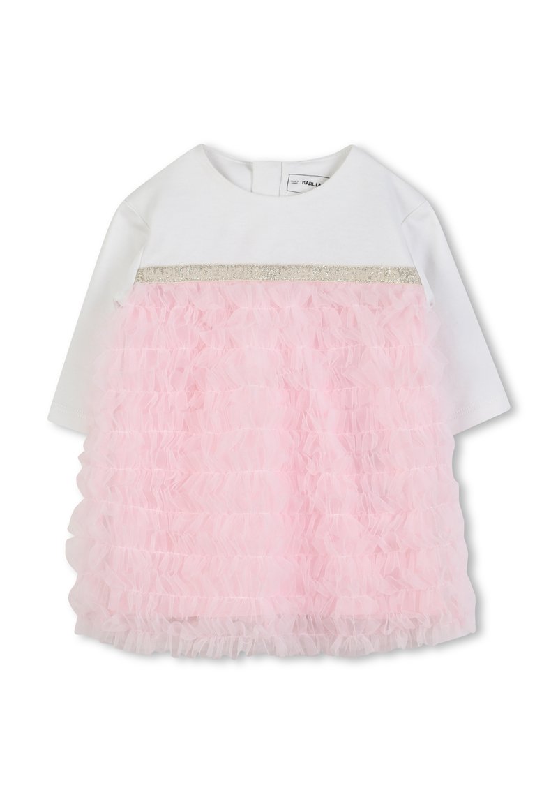 KARL LAGERFELD KIDS BABY DRESS - Kokteilinė suknelė / vakarėlių suknelė - off white/pink