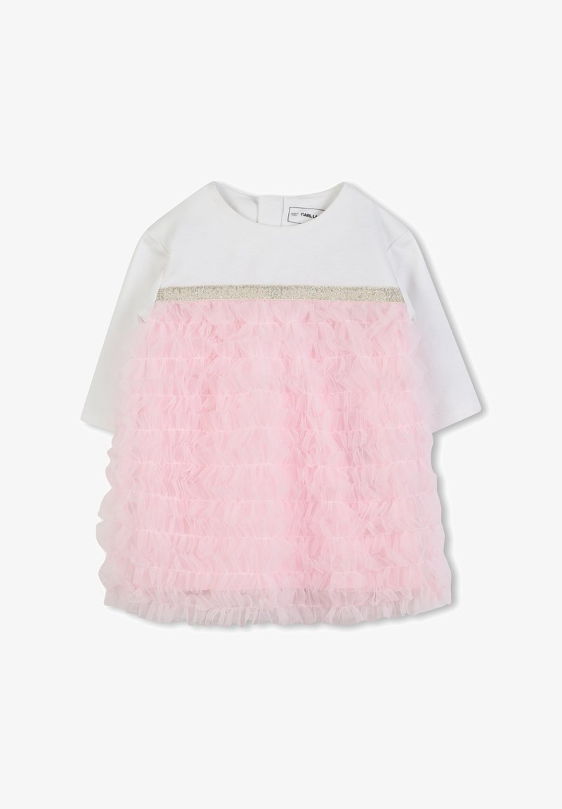 KARL LAGERFELD KIDS BABY DRESS - Kokteiļkleita/ballīšu kleita - off white/pink