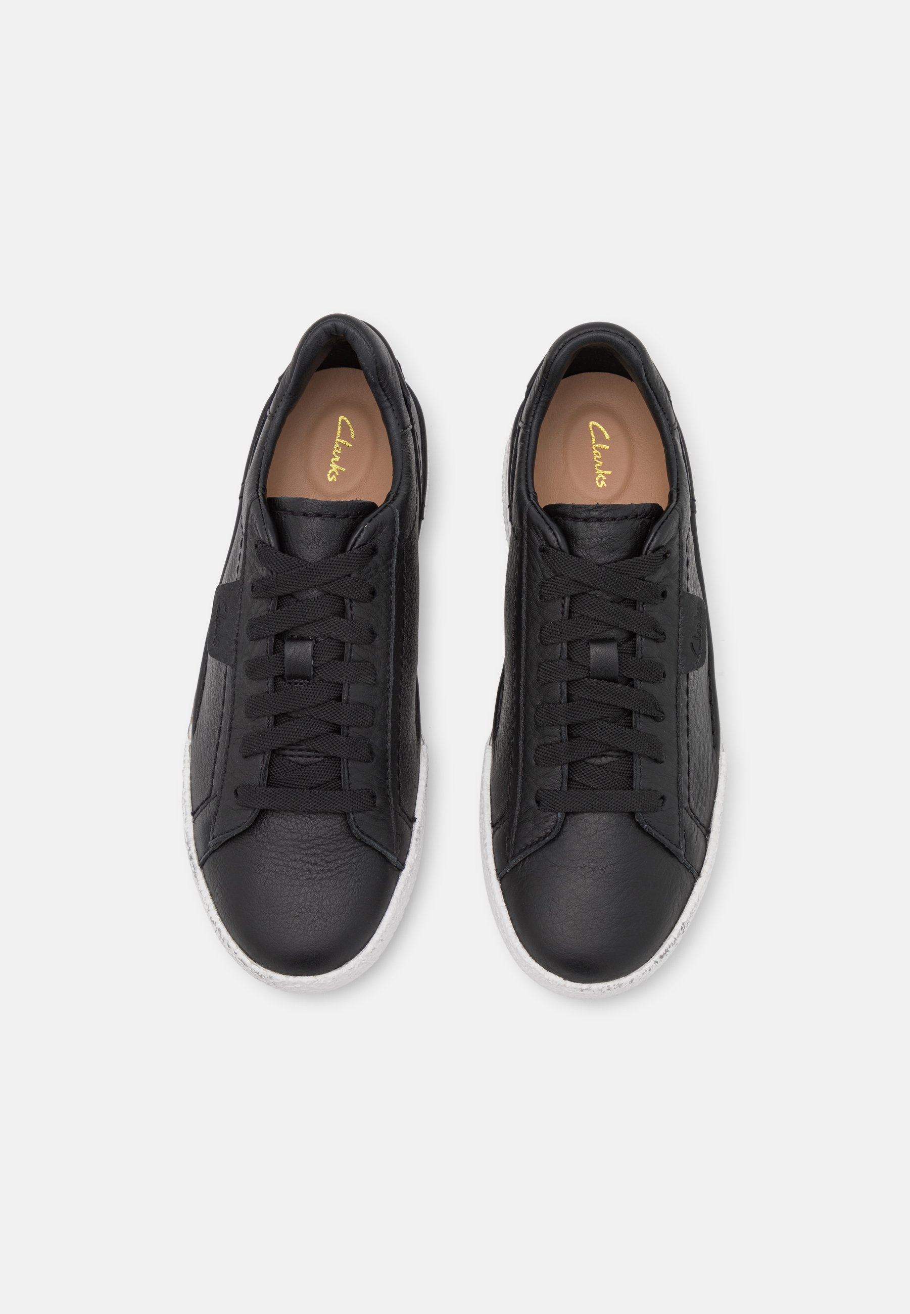 black clarks trainers