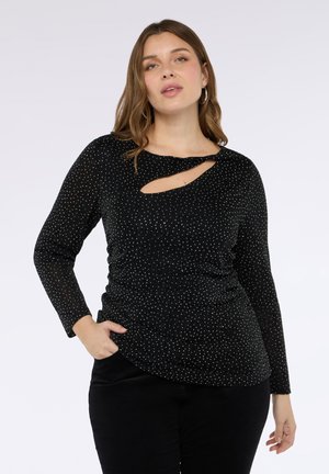 CON STRASS - Bluse - nero