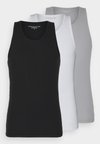 PREMIUM ESSENTIALS TANK 3 PACK - Potkošulja - black/white/zinc alloy