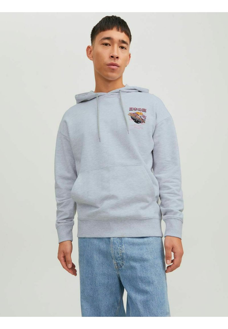 Jack & Jones JORTACO - Kapuzenpullover - white melange