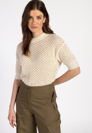 NURIA - T-Shirt basic - cream