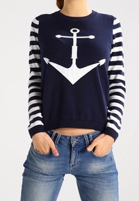 ONLY Stickad tröja - dark blue