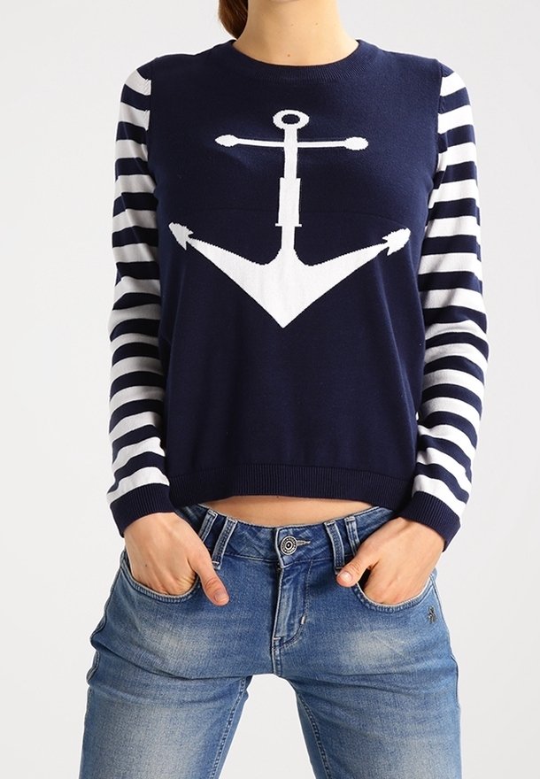 ONLY Stickad tröja - dark blue