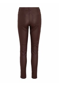 VILA SLIM-FIT VISARAH Trousers winetasting/bordeaux Zalando