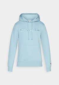 ICONS TONAL HOODIE WITH BIG LOGO - Felpa con cappuccio - light blue