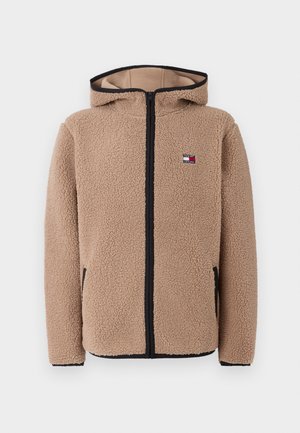 BADGE ZIP UNISEX - Hoodie - coastal taupe
