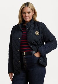 Lauren Ralph Lauren Woman CREST PATCH QUILTED MOCKNECK JACKET - Välikausitakki - dark navy