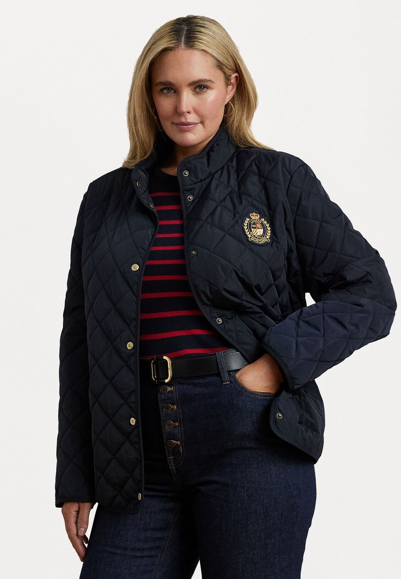 Lauren Ralph Lauren Woman CREST PATCH QUILTED MOCKNECK JACKET - Välikausitakki - dark navy