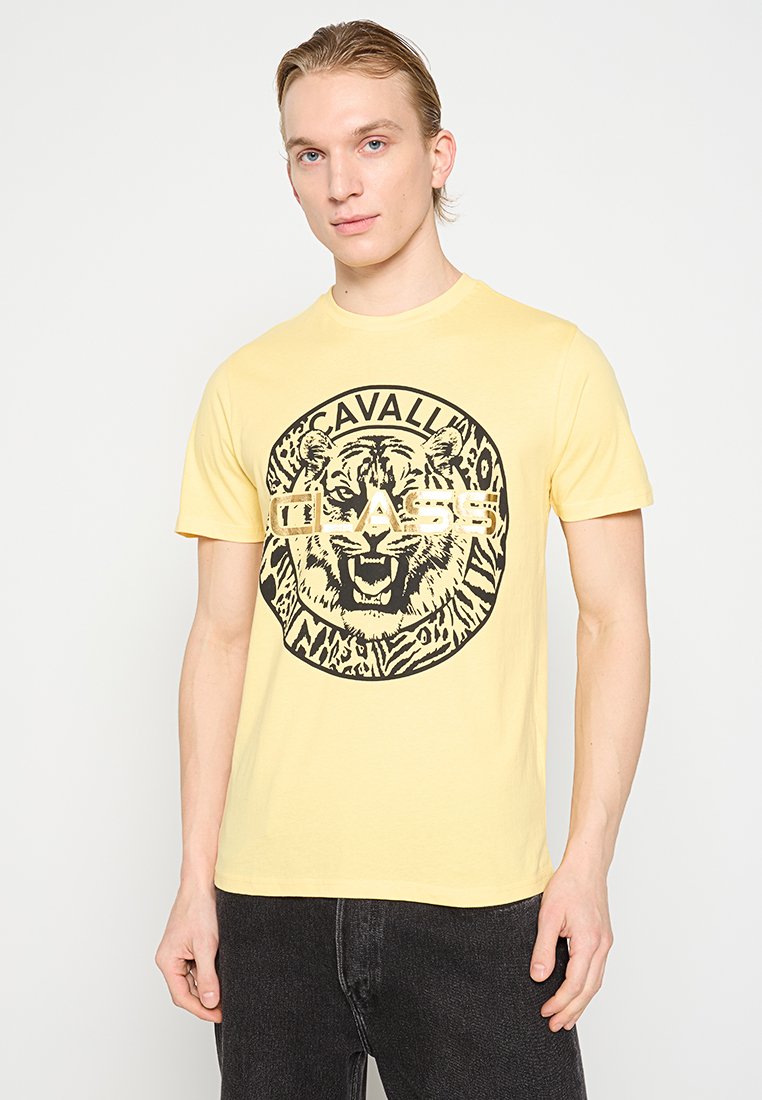 Cavalli Class T-shirt print geel Cavalli Class T-shirt print geel