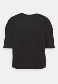 Puma CROPPED LOGO TEE - Apdrukāts T-krekls - puma black
