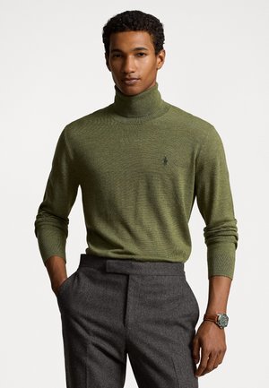 Polo Ralph Lauren WASHABLE WOOL ROLL NECK JUMPER - Maglione - classic olive heather