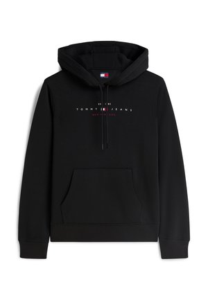 Tommy Jeans, LINEAR - Felpa con cappuccio - black