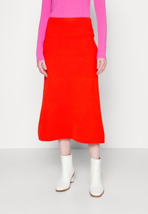 Lindex SKIRT HILDE - Jupe trapèze - dark orange