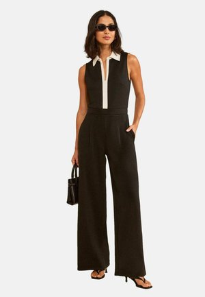 Love & Roses, REGULAR FIT - PONTE SLEEVELESS JUMPSUIT WITH CONTRAST DETAIL . - Jumpsuit - black