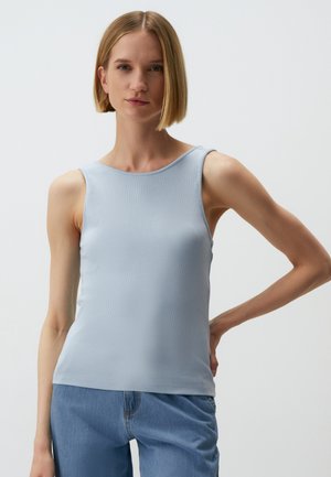 NECK SLEEVELESS TANK - Top - light blue