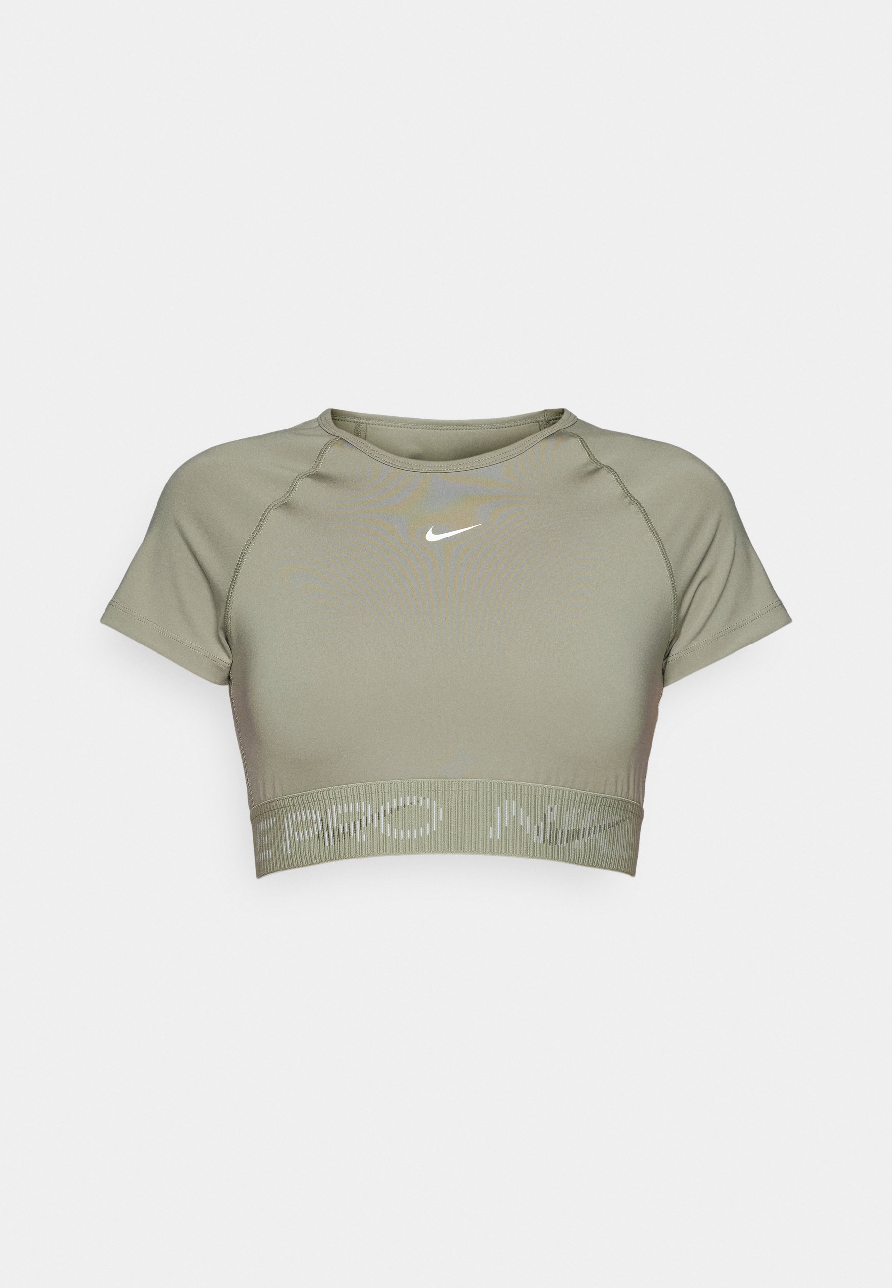 beige nike crop top