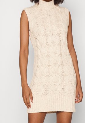 Gebreide jurk - sand