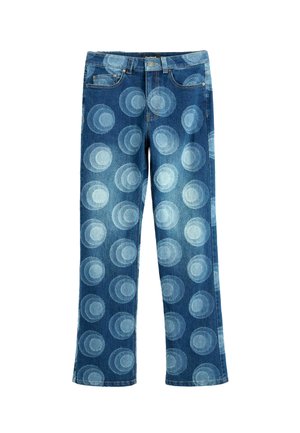 Desigual, PRINTED DENIM TROUSERS - Džínsy s rovným strihom - blue