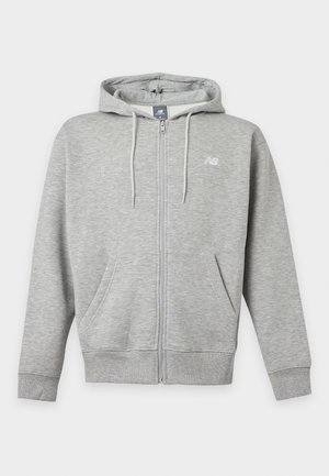 New Balance SPORT ESSENTIALS LOGO FULL ZIP UNISEX - Суитшърт с цип - athletic grey