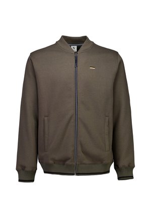 Jack's Sportswear, JACK´S SPORTSWEAR CARDIGAN W. BASEBALL COLLAR - Sweater met rits - dk olive