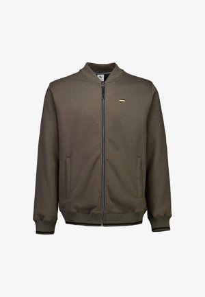 Jack's Sportswear, JACK´S SPORTSWEAR CARDIGAN W. BASEBALL COLLAR - Felpa con zip - dk olive