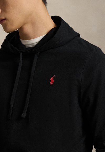 Polo Ralph Lauren JERSEY HOODED T-SHIRT - Pulover s kapuco - black